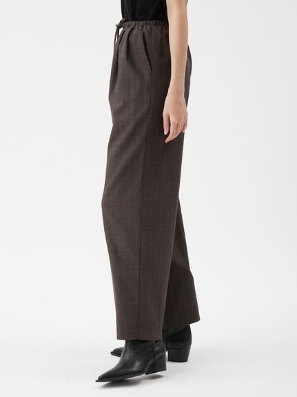 ウエストゴムヘリンボーンイージーパンツ(ストレートパンツ)｜パンツ