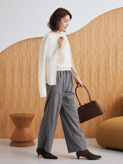 【新品未使用】ミラオーウェン　ボタニカル柄ウエストゴムイージーパンツ　1サイズ 新品未使用】ミラオーウェン ボタニカル柄ウエストゴムイージーパンツ