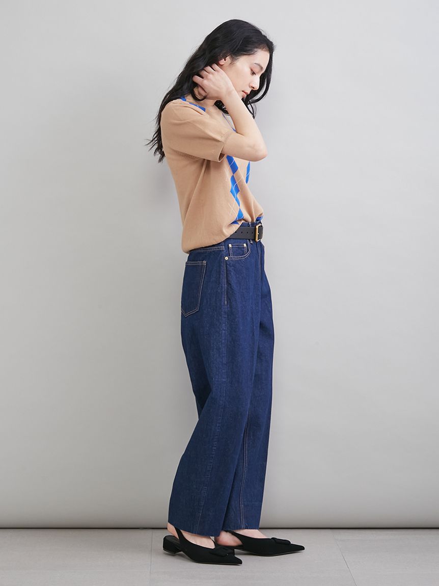 センタープレスマムデニムパンツ(デニムパンツ)｜パンツ｜Mila Owen