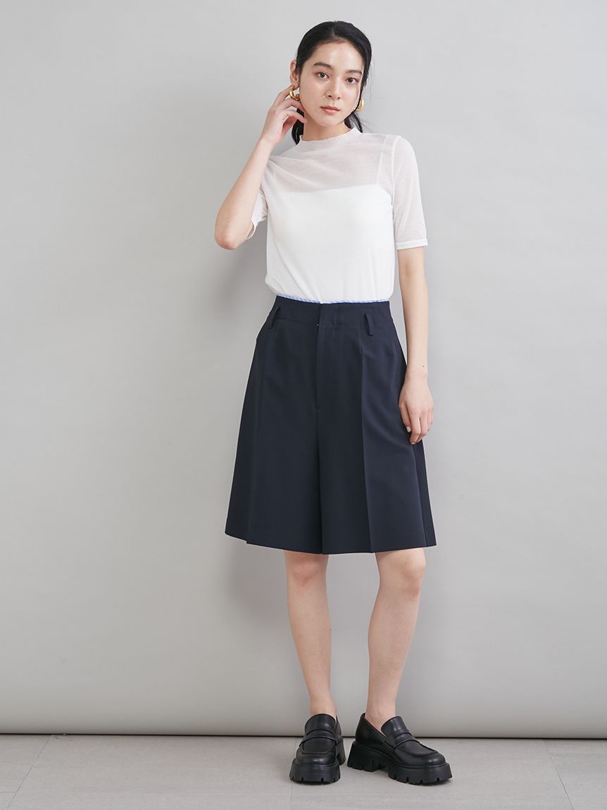 新品タグ付　BURBERRYGOLF　エプロン　キュロット　ハーフパンツ　17号 トリミングハーフキュロットパンツ(ショートパンツ)｜パンツ｜Mila