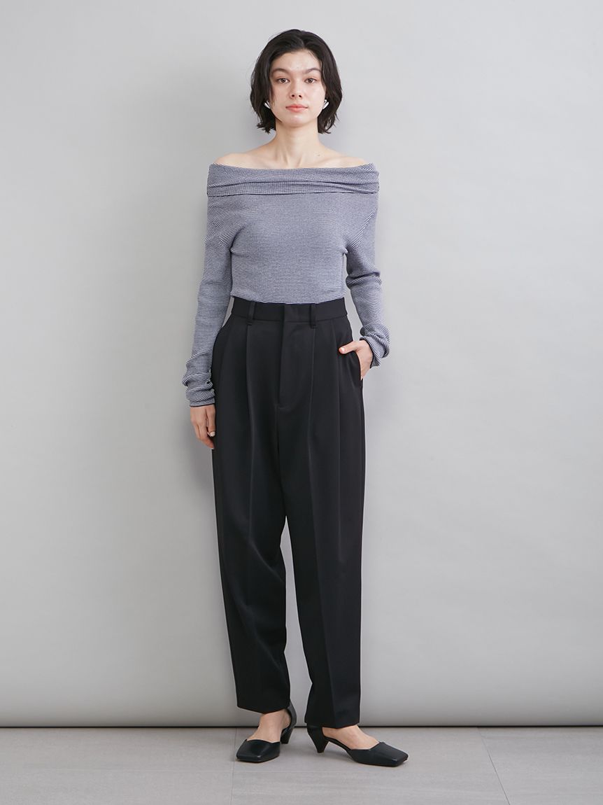 2タックテーパードパンツ(テーパードパンツ)｜パンツ｜Mila Owen