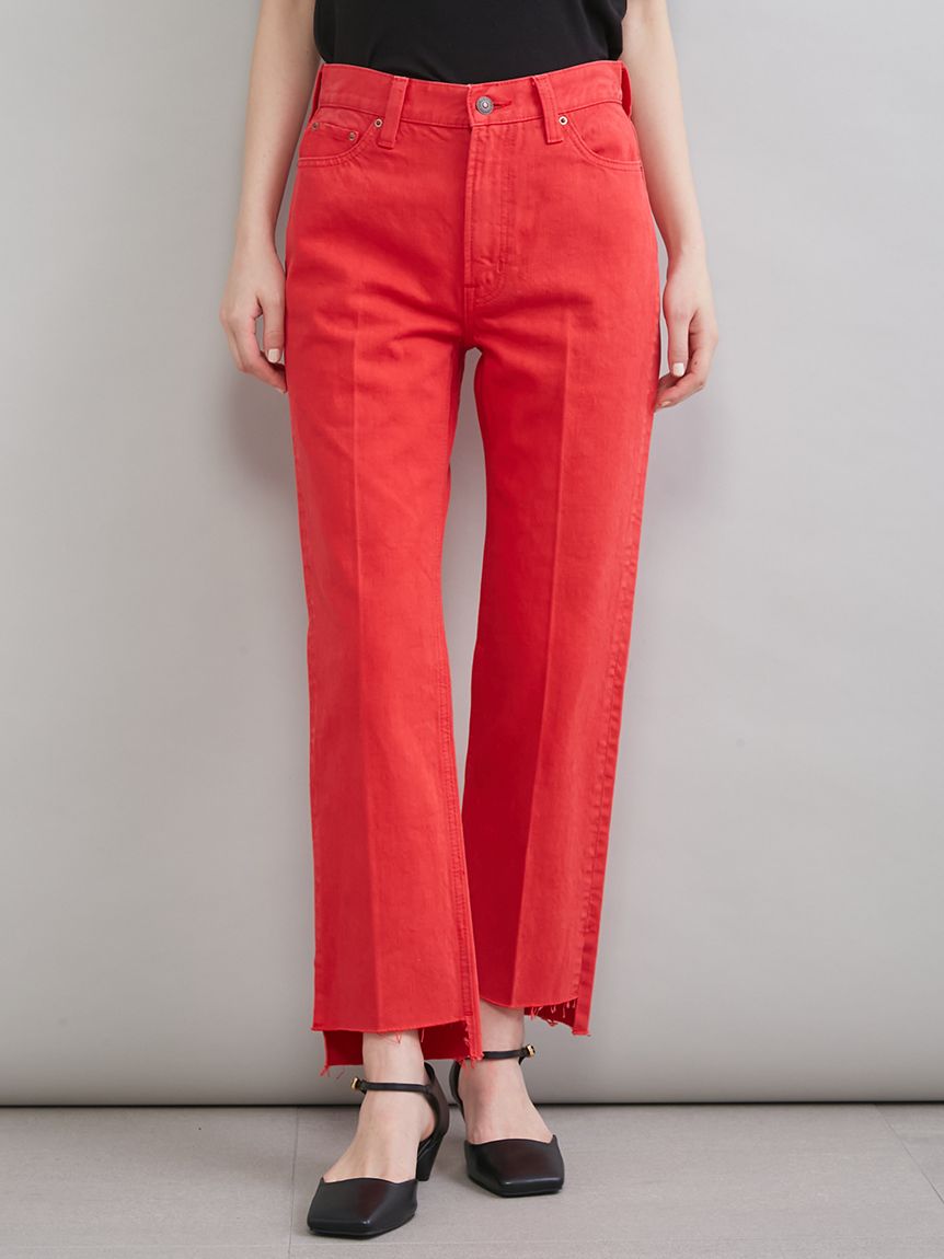 値下げ‼️テラミーシーツ　マイナスイオン 定価52,800円　遠赤外線　血流改善 MILA PANTS】裾段差テーパードデニムパンツ(デニムパンツ)｜パンツ