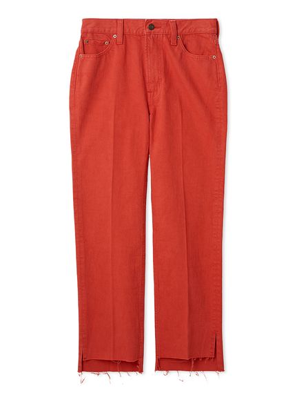 MILA PANTS】裾段差テーパードデニムパンツ(デニムパンツ)｜パンツ