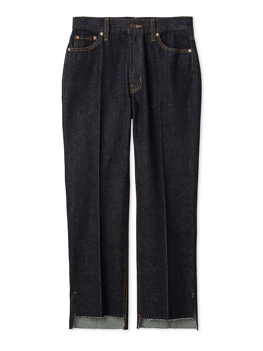 MILA PANTS】裾段差テーパードデニムパンツ(デニムパンツ)｜パンツ