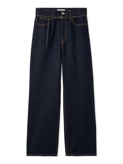 細ベルト付きストレートデニムパンツ(デニムパンツ)｜パンツ｜Mila