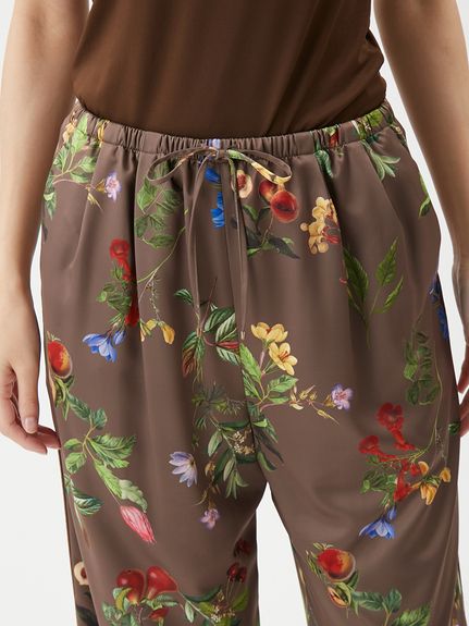 00サイズあり】ボタニカルウエストゴムイージーパンツ(ワイドパンツ