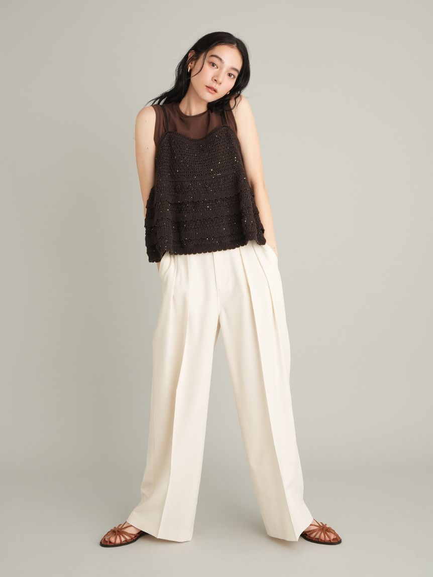 ボトムス apolina Mila Trousers 2-3y MILA PANTS】【UVカット】クールタッチ後ろゴム2タックワイドパンツ