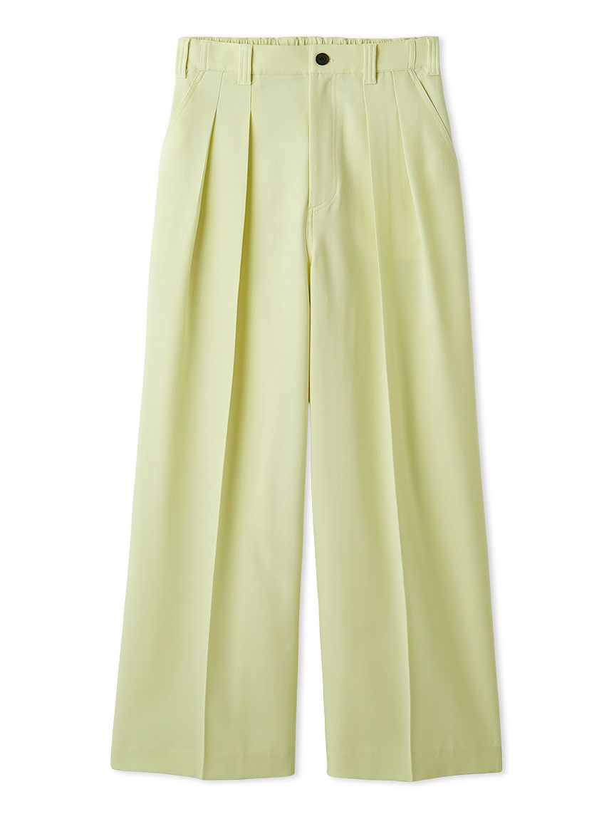 MILA PANTS】【UVカット】クールタッチ後ろゴム2タックワイドパンツ