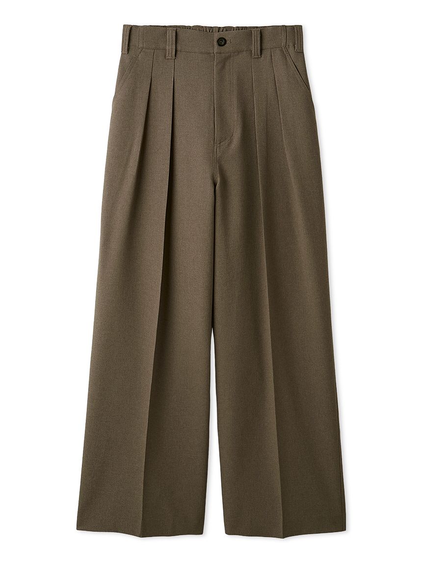 MILA PANTS】【UVカット】クールタッチ後ろゴム2タックワイドパンツ