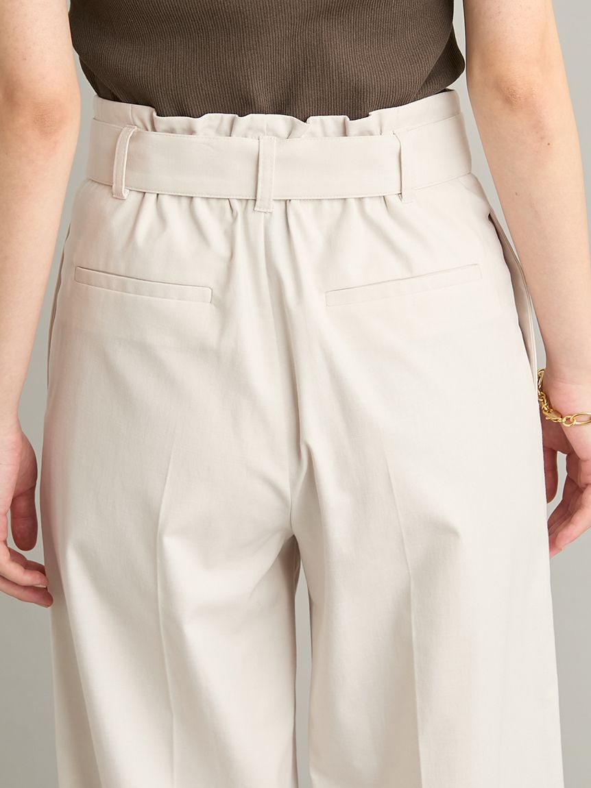 MILA PANTS】【UVカット】マルチファンクションセミワイドタックパンツ