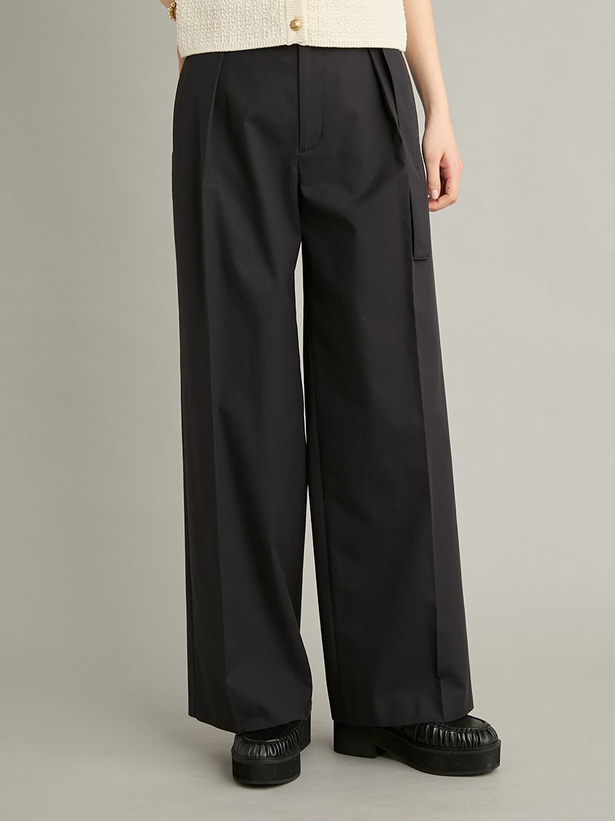 MILA PANTS】【UVカット】マルチファンクションセミワイドタックパンツ