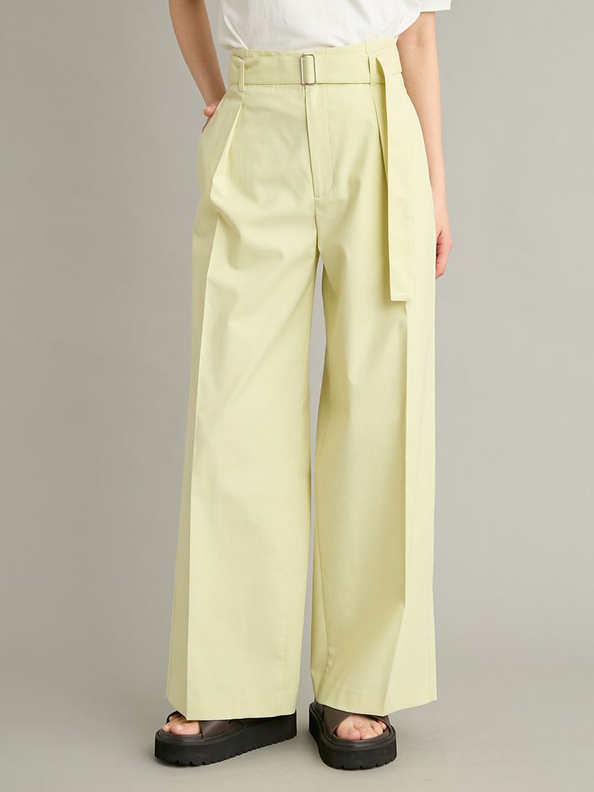 MILA PANTS】【UVカット】マルチファンクションセミワイドタックパンツ