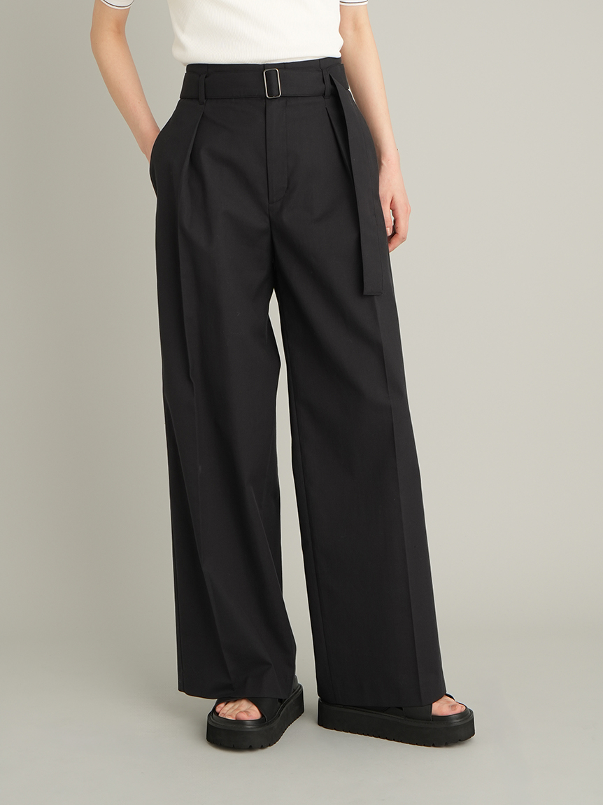 MILA PANTS】【UVカット】マルチファンクションセミワイドタックパンツ