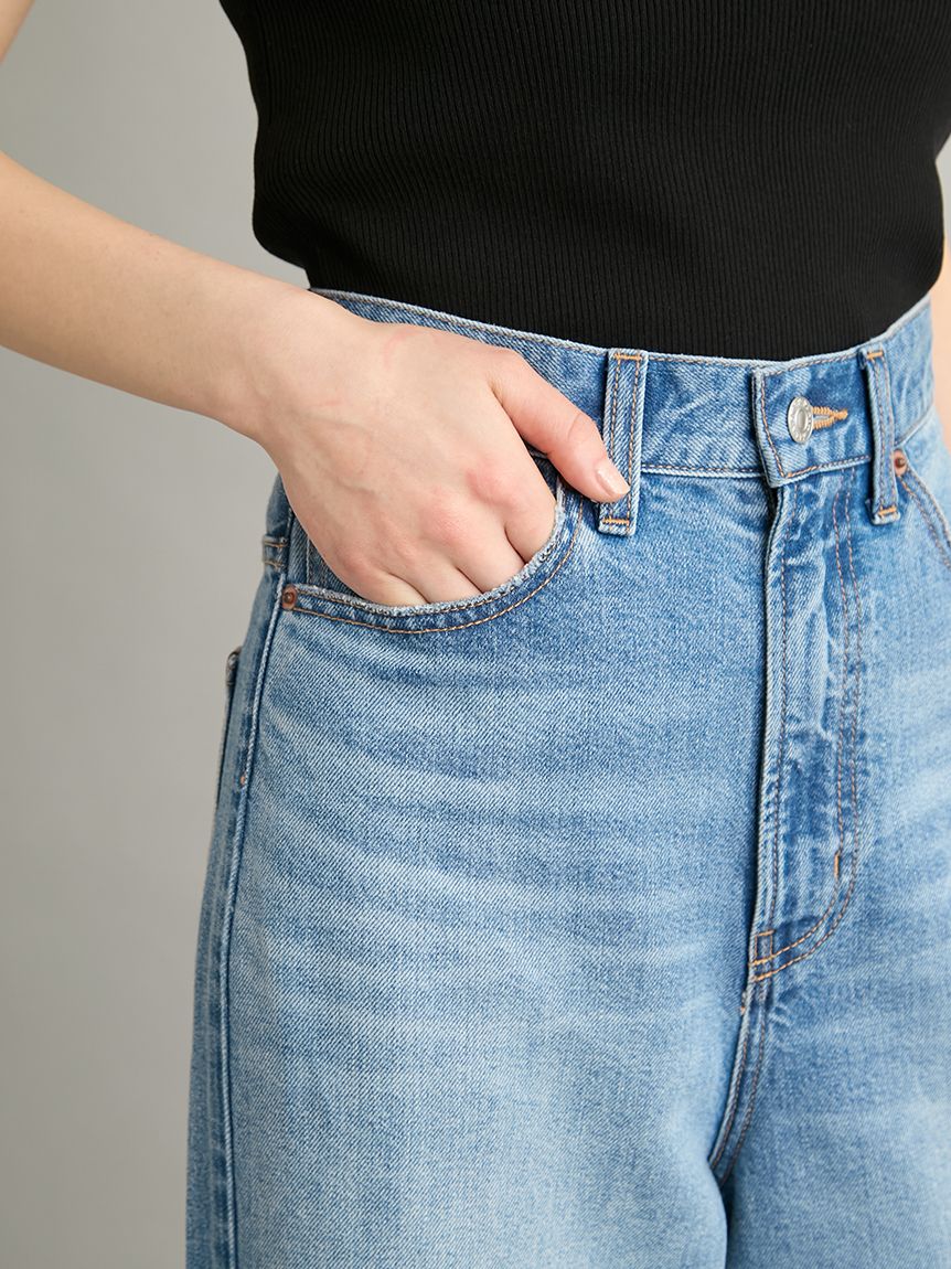 後ろベルト付きバギーデニム(デニムパンツ)｜パンツ｜Mila Owen（ミラ