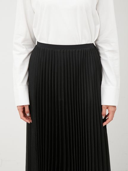 WEB限定サイズあり】ウエストゴムデザインシアープリーツスカート