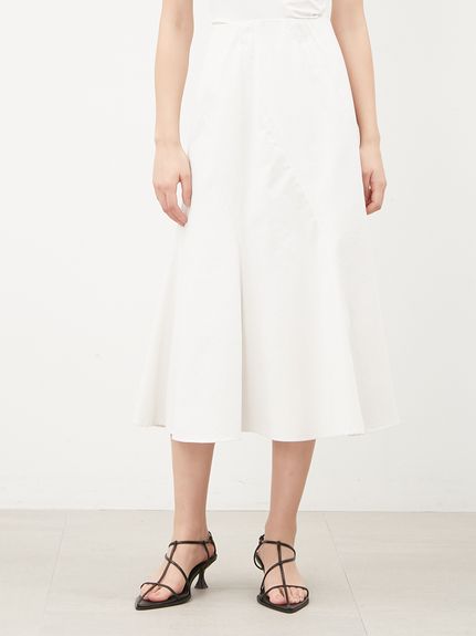 デニムSET UPナローフレアスカート【マシーンウォッシャブル】(ロング  