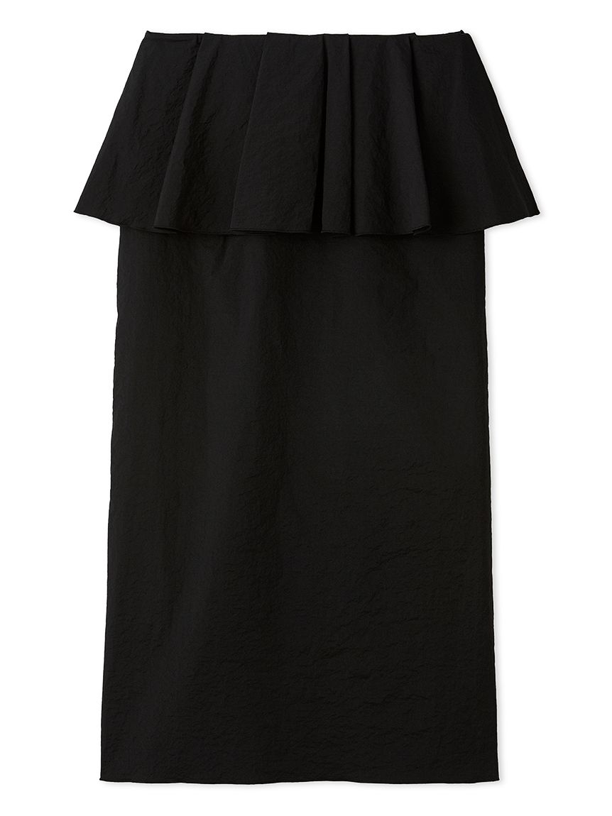 セットアップ対応】ストレッチシアーペプラムスカート