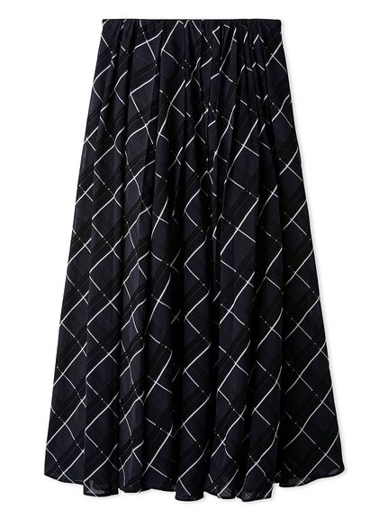 WEB限定00サイズ】ウエストゴムタックプレスフレアスカート(フレア