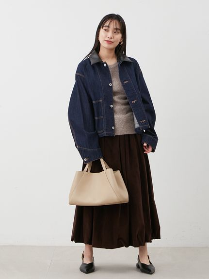 コーデュロイ2サイズバルーンスカート(膝丈スカート)｜スカート｜Mila