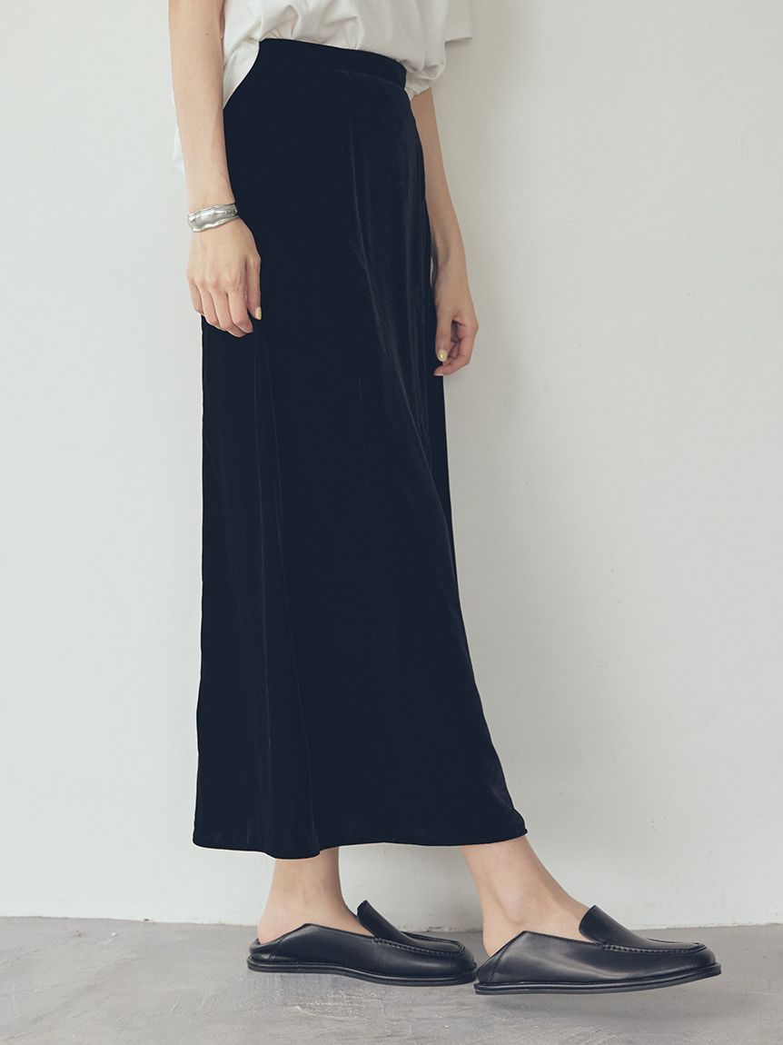 エスカルゴデザインベロアナロースカート(ナロースカート