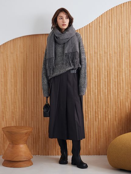 バックル付きOneWAYプリーツスカート(ロングスカート)｜スカート｜Mila