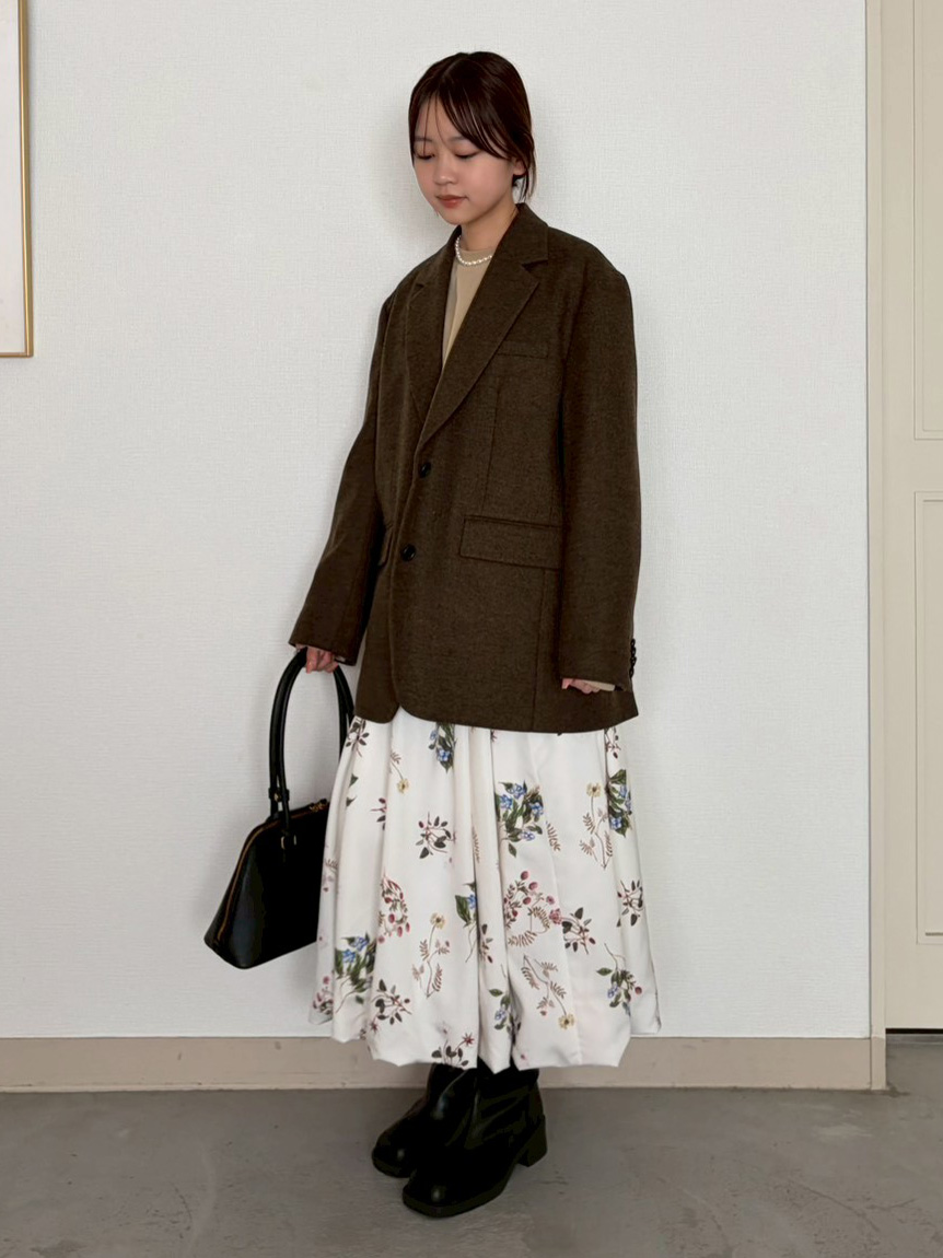 ボタニカルプリントバルーンスカート(ロングスカート)｜スカート｜Mila