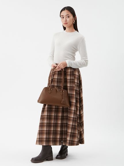 ANAYIシャギーチェックロングスカート0209 ANAYIシャギーチェックロングスカート0209 ANAYI アナイ シャギー