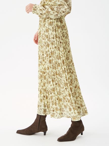 フラワープリントプリーツスカート(ロングスカート)｜スカート｜Mila