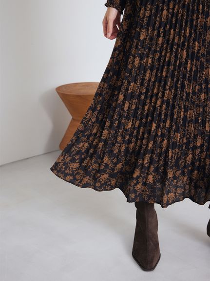 フラワープリントプリーツスカート(ロングスカート)｜スカート｜Mila
