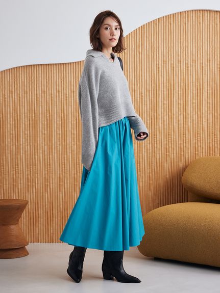 ※※カーミ@※※ 00サイズあり】ウエストゴムギャザーマキシスカート(ロングスカート