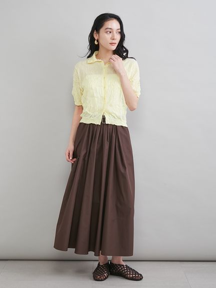 TAO コムデギャルソン　フレアロングスカート ゴムウエスト ウエストゴムタックフレアスカート(フレアスカート)｜スカート｜Mila