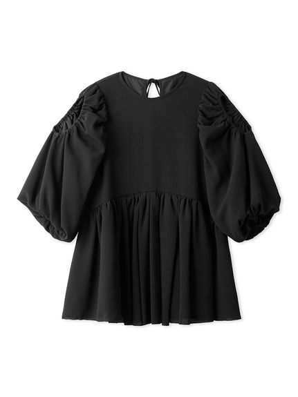 肩スリット袖ボリュームペプラムチュニック【手洗い可能】(チュニック  