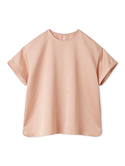 ロールアップTシャツサテントップス(Tシャツ)｜トップス｜Mila