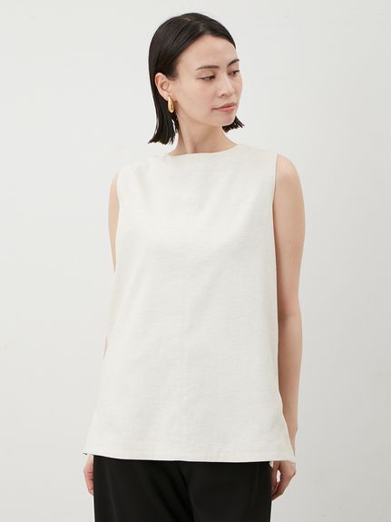 最終価格！Ｕｓｅｄ　Mila Owen　ノースリーブ　リボンセットアップ　ＮＶＹ セール】前後2WAYノースリノットリボンブラウス（Tシャツ
