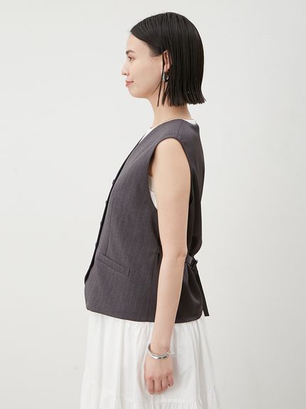 【美品】MilaOwen バックサテンオーバーサイズベスト Mila Owen｜バックサテンオーバーサイズベスト | Rakuten