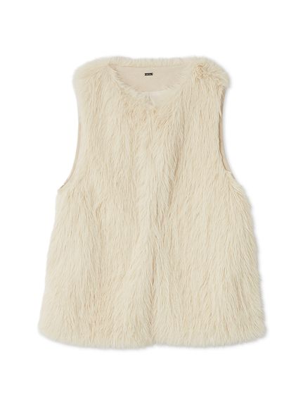 ミラオーウェン ファー風黒ノースリーブベスト　 極美品　現品限り！ ベスト｜Mila Owen（ミラオーウェン）の通販サイト【公式】