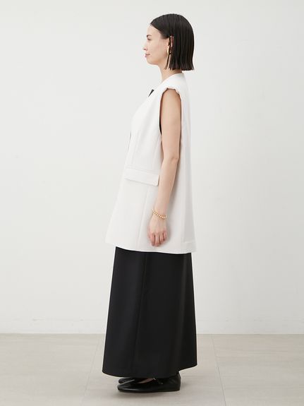 【ミーナ】美品！ミラオーウェン ウール リバーロングベスト ミーナ様専用】美品！ミラオーウェン ウール リバーロングベスト