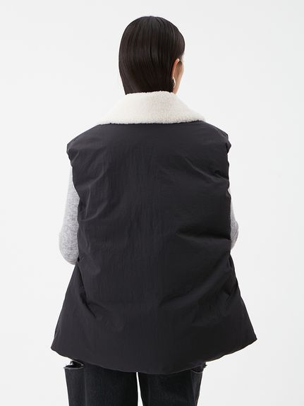 ボア衿リサイクルダウンベスト(ベスト)｜アウター｜Mila Owen