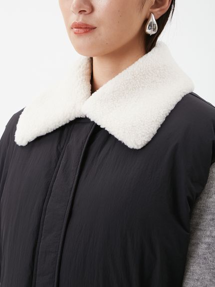 ボア衿リサイクルダウンベスト(ベスト)｜アウター｜Mila Owen