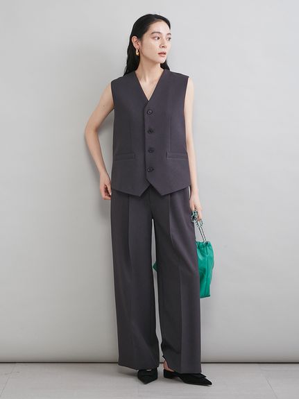 新品 ミラオーウェン  後ろベルト付き ベスト 今季 milaowen 後ろバックル付きベスト(ベスト)｜アウター｜Mila Owen（ミラ