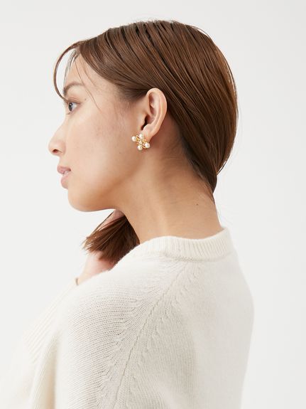 モチーフパールストーンピアス(ピアス)｜アクセサリー｜Mila Owen