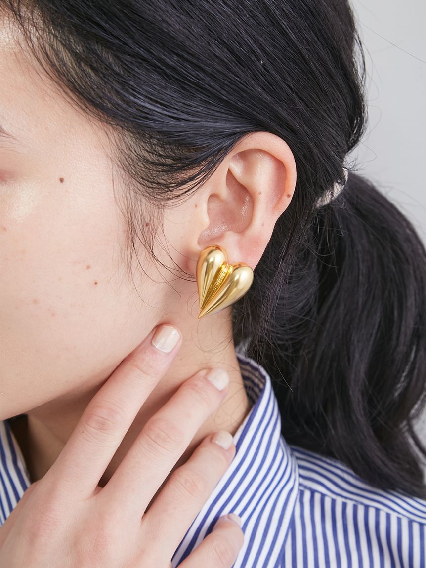ハートモチーフイヤリング(イヤリング)｜アクセサリー｜Mila Owen