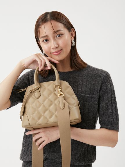 キルティングボストンバッグ(ショルダーバッグ)｜バッグ｜Mila Owen