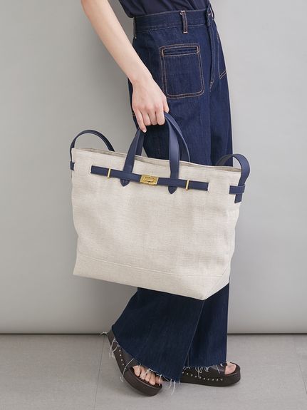 ベルト付きキャンバストートバッグ(トートバッグ)｜バッグ｜Mila Owen