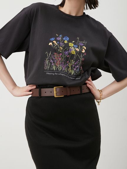 Mila Owen ☆バックベルトロングジレ (美品) ミラオーウェン サイドベンツバッグベルトジレ