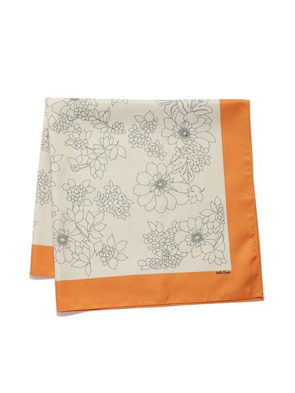 フラワー柄リバーシブルスカーフ(スカーフ・バンダナ)｜ファッション