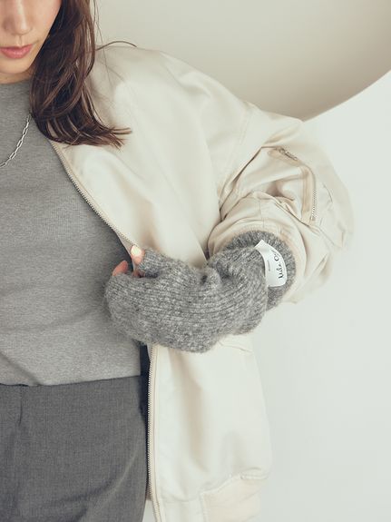 フィンガーレスニットロンググローブ(ファッション雑貨)｜Mila Owen