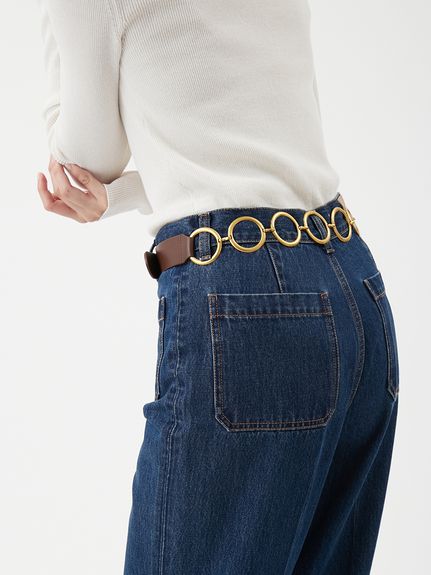 スクエアバックルチェーンベルト(ベルト・サスペンダー)｜ファッション