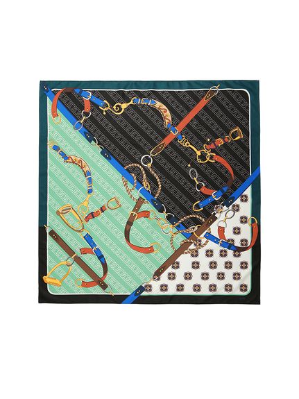 ベルトモチーフ柄スカーフ(スカーフ・バンダナ)｜ファッション雑貨