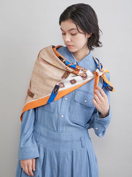 ベルトモチーフ柄スカーフ(スカーフ・バンダナ)｜ファッション雑貨